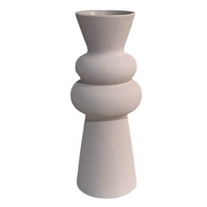 NEW! Textured Sculptural Large Modern Stoneware Vase